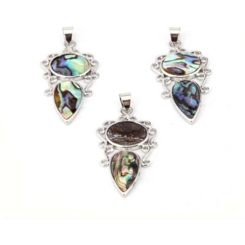 2021 Fashion Jewelry Pendants 1PC Natural Abalone Shell Pendants Charms Beads for DIY Jewelry Necklaces For Women Party Gifts