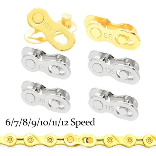 5 Pair Bicycle Chain Quick Link Connector Lock Road Bike Buckle Joint Magic Buckle MTB Cycling Parts 6/7/8/9/10/11/12 Speed
