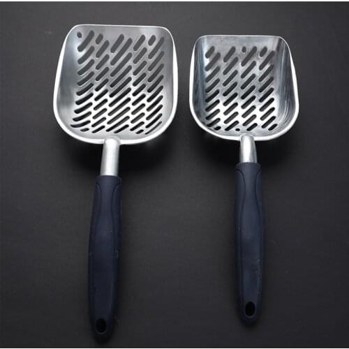 Long Handle Cat Litter Scoop Big Metal Litter Scoop With Deep Shovel Pet Cleaning Tool