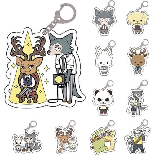 Anime BEASTARS Legosi Haru Key Chain Pendant Cosplay Acrylic Keychain Keyring 2020 New