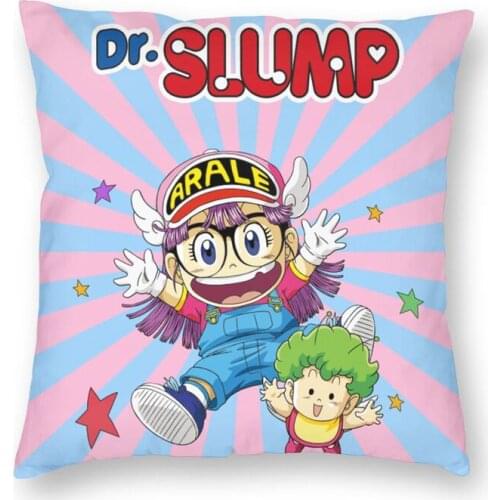 Dr. Slump Anime Manga Pillowcover Decoration Arale Norimaki And Gatchan Cushions Throw Pillow For Car Double-Sided Printing