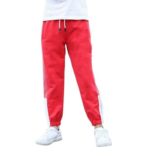 Childrens Pants Spring Baggy Harem Pants Cotton Casual Sports Student Uniform Pants Cargo Pants Women
