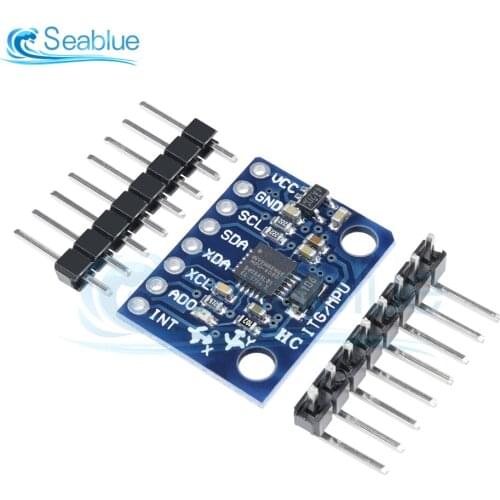 GY-521 MPU-6050 MPU6050 Module 3 Axis Analog Gyro Sensors+ 3 Axis Accelerometer Module IIC I2C For Arduino With Pins DC 3V-5V