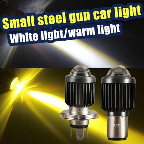 H4 LED Motorcycle Headlight Small steel gun BA20D/H4 HS1 H6 Scooter Motorbike Headlamp 6000-6500K Light Bulb DRL Car Accessories