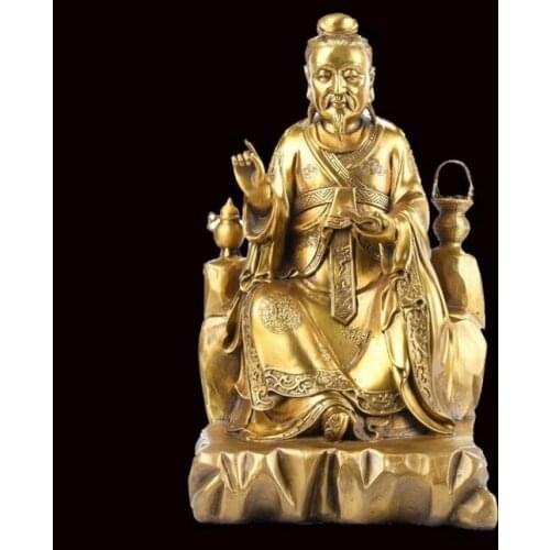 Copper Statue The statue of the famous doctor Sun Simiao the God of pure bronze medicine