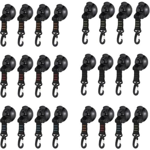 77JE Reusable Tie Down Home Fixing Hooks Suction Cup Hook Outdoor Camping Hiking Suction Cup Anchors Car Side Awning