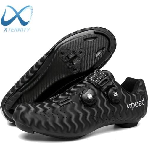 New Style Luminous Cycling Shoes Outdoor Colorful Self-Locking MTB Flat Shoes SPD Bicycle Sneakers Racing Road Bike Cleat Shoes