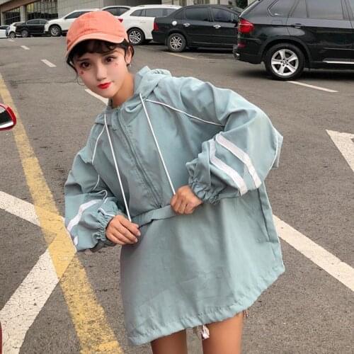 Harajuku Autumn Women Jacket Cool Patchwork Sweatshirt Casual Loose Zipper Fleece Hoodie Tracksuit Female Oversiezd Hoody Tops