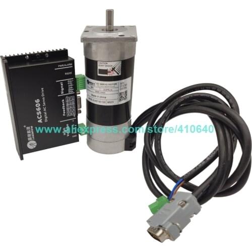 Genuine Leadshine Servo Motor BLM57180 ( Square Flange ) and Leadshine Servo Drive ACS606 with Encoder Cable And Tuning Cabl
