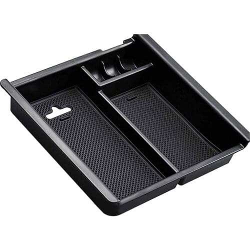 Car Center Console Organizer Tray for Toyota Tacoma 2016-2021 Accessories Armrest Storage Box Insert Tray, Black Trim