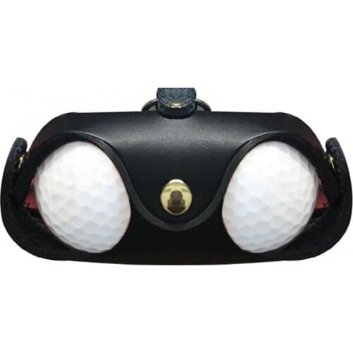 Portable Faux Leather Golf Ball Tees Holder Waist Pouch Storage Bag Container