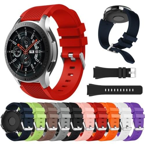 Silicone Wrist Band Strap for Samsung Galaxy Watch 46mm /Galaxy Watch 42mm/ Galaxy Watch 3 45MM 41MM mart watch