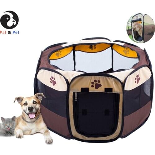 Foldable Portable Pet Playpen Enclosures Exercise Pen Kennel Pet Yard 600D Oxford Cloth for Dog/Cat/Rabbit/Puppy