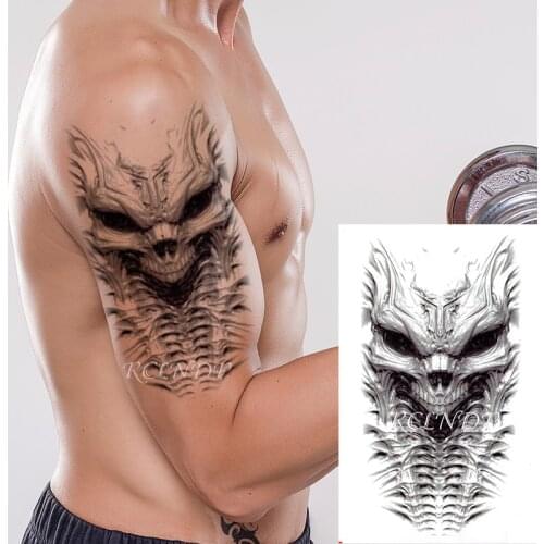 Waterproof Temporary Tattoo Sticker Animal Skull Bone Design Totem Pattern Fake Tatoo Flash Tatto Body Art for Girl Women Men