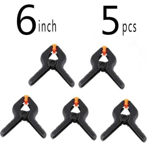 High quality 6 INCH Heavy duty woodworking plastic spring clamp strong A type large clip nylon wood carpenter spring clamp tool