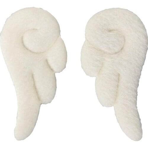 1 Pair of Angel Wings Hairpins Cartoon Plush Hair Clips Non Slip Clamps Barrettes Bobby Pin for Girls