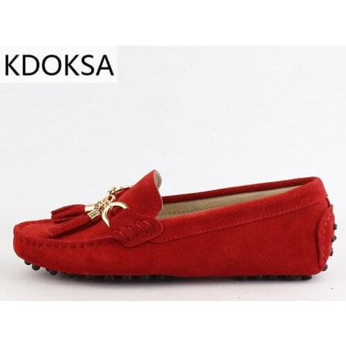 2021 Fashion Women Genuine Leather Flat Shoes Handmade Moccasins Lady Leather Loafers Casual Driving Shoes Women Flats Shoes