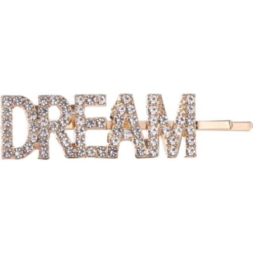 Simple Letters Love Dream Hope Rhinestone Simulated Pearl Barrettes Hair Clips & Pins Bobby Pins Headwear for Women
