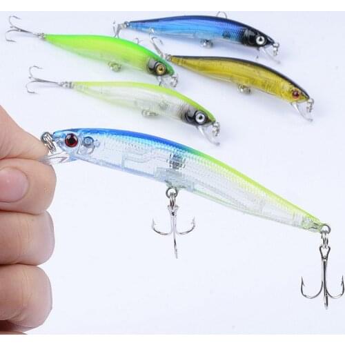 1Pcs Floating Minnow Fishing Bait Hard Lures 9.7cm/8.2g Lifelike Sea Fishing Artificial Hard Isca Wobblers Tackle With 6# Hooks