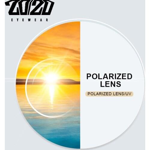 20/20 Brand Design Polarized Prescription CR-39 Resin Aspheric Glasses Lenses Myopia Sunglasses Lens Coating Lentes UV400