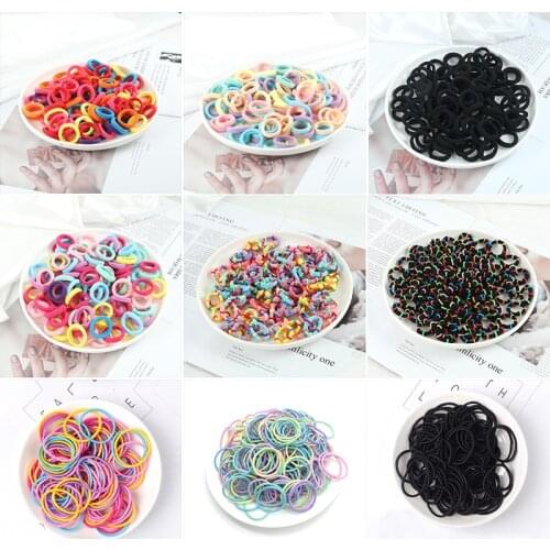 20/30/100Pcs Candy Colors Hair Bands Sweet High Elastic Rubber Band Headdress Accessories For Women Girls Kids Ponytail Holders