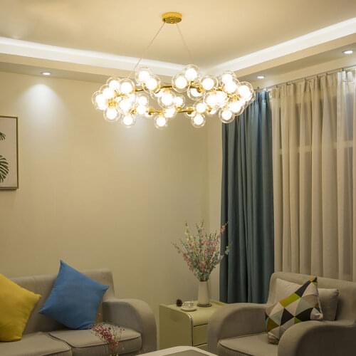 2021 modern LED bubble chandelier lighting for living room, luxury bedroom dining room lighting with G4 LED