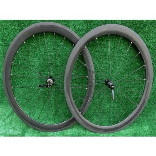 50MM Full Carbon Tubular Clincher Bicycle Wheelset include hubs Carbon Bike Wheels