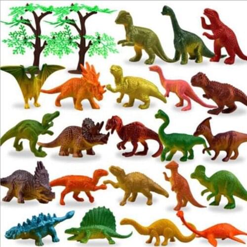 53pcs/set Simulation Small Toy Dinosaur Wildlife Marine Animal Dinosaur Wildlife Model Children Puzzle Early Education Gift
