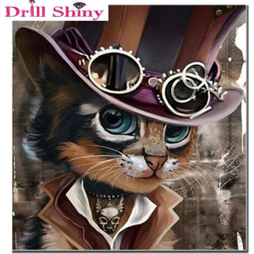 5D Diamond Embroidery cat Paintings Rhinestone Patterns diy diamond Painting Cross Stitch cat painting Diamond Mosaic Room Decor