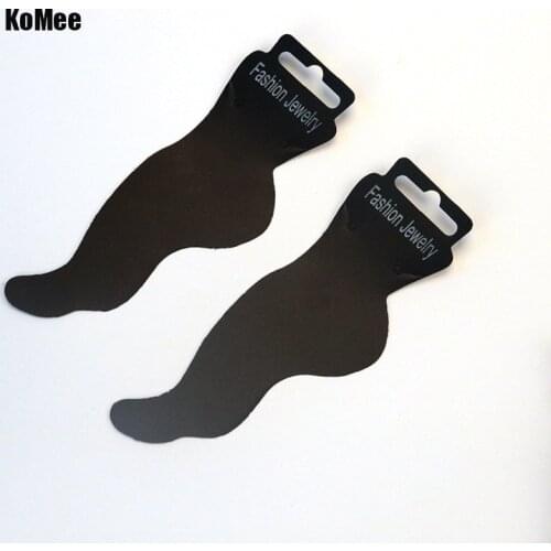Free shipping (100 pieces/lot)5x15.5cm Black Paper Foot Chain Fashion Anklet Display Hanging Holder Card Tags