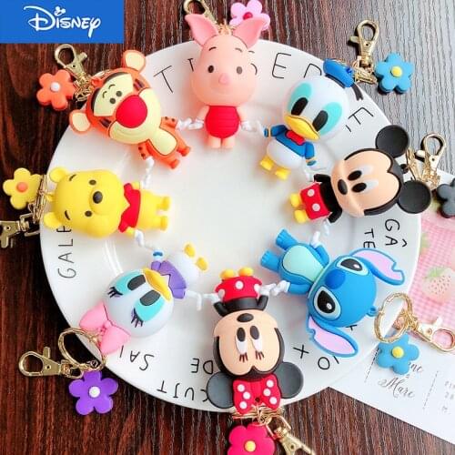 Disney Hot Sale Mickey Keychains Cute Cartoon Baby Boy Girl Key Ring Women Lovely Bag Key Chain Monster New Key Accessories