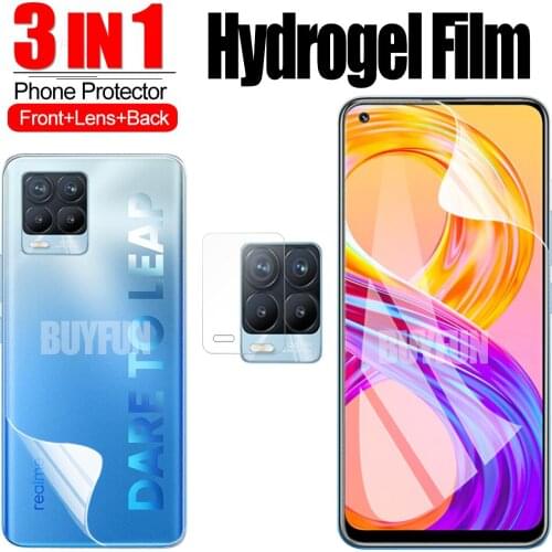 For realme 8 pro 3-in-1 Hydrogel Film For Oppo Realme 8 Pro Screen Protector Camera Film For realme 8 pro 7 pro screen film