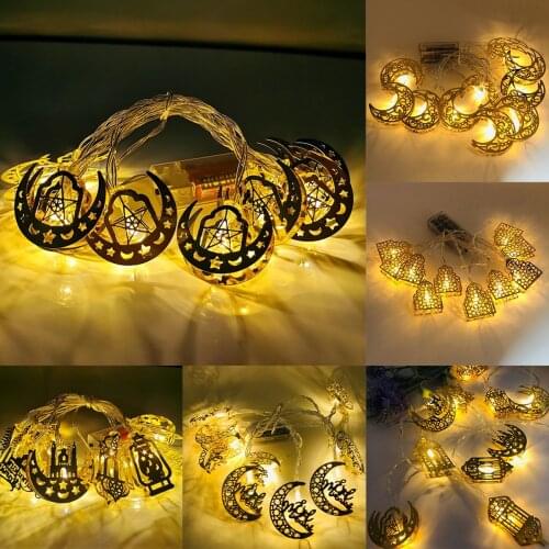 EID Moon Star Light String EID Mubarak Ramadan Decoration For Home Islamic Ramadan And Eid Decorations Al Adha EID Muslim Decor