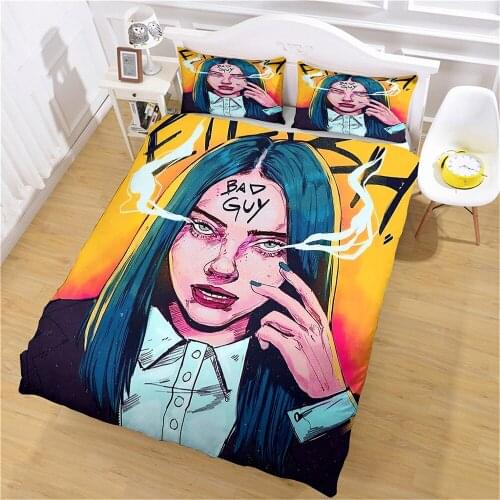 Bedding Set Queen Size Affordable Bad Guy Duvet Cover Comforter Home Pillow Twin Luxury Fashion Reactive Printing Modern Unique