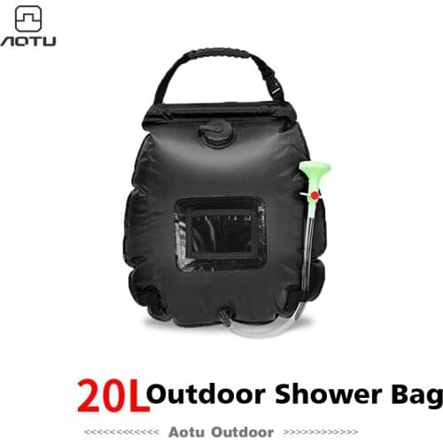 Water Bags 20L Outdoor Camping Hiking Solar Shower Bag Heating Camping Shower Climbing Hydration Bag Hose Switchable Shower Head