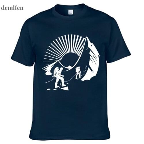 Fashion Mountain climb Hobby Design T-shirt Cotton Short Sleeve T Shirt Summer Casual Mens O-neck T-Shirts Cool Tees