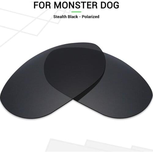 Mryok POLARIZED Replacement Lenses for Oakley Monster Dog Sunglasses Stealth Black