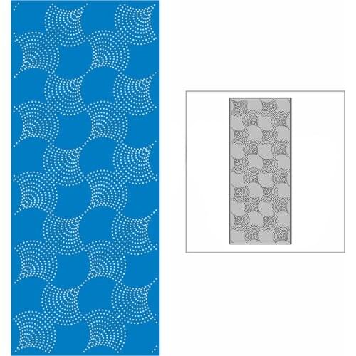 New Slim Dotted Sector Background Plate 2021 Metal Cutting Dies for DIY Scrapbooking and Card Making Embossing Craft No Stamps