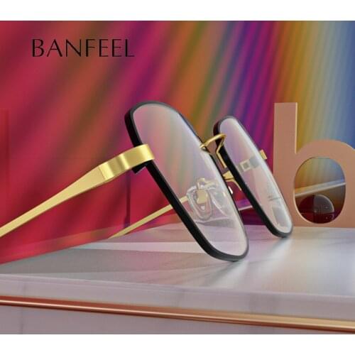 Pure Titanium Glasses Frame Men Business Prescription Square Eyeglasses Frames high-quality Myopia Optical Eyewear Gafas Oculo