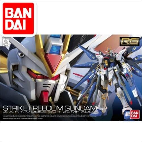 Original RG 1/144 Gundam Model ZGMF-X20A STRIKE FREEDOM GUNDAM SEED DESTINY Unchained Mobile Suit Kids Toys