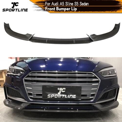 Front Bumper Lip Spoiler Splitters For Audi A5 Sline S5 S5 Sedan Sportback 2017 2018 Carbon Fiber FRP Front Bumper Lip Splitters