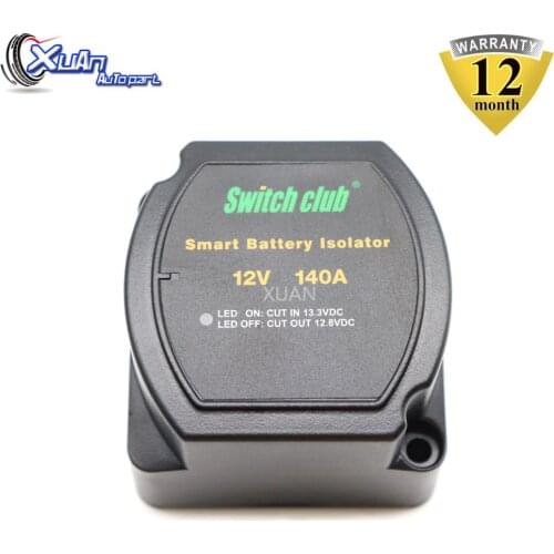 XUAN Portable Power Volatage Sensitive Split Charge Relay 12V 140A 140 AMP VSR Van RV Camper Waterproof Smart Battery Isolator