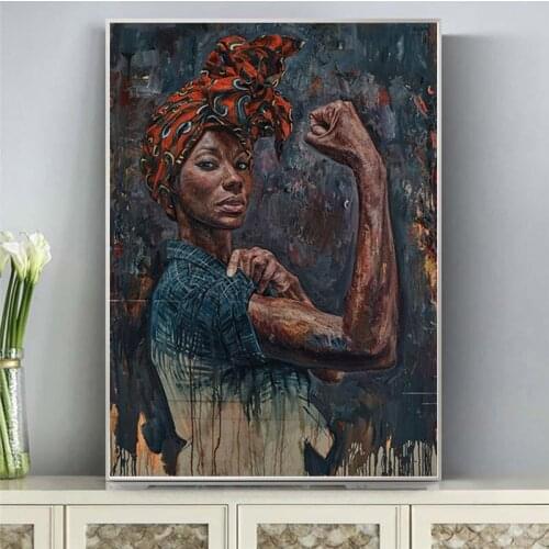 Portraits Of Strong African-American Women Canvas Cuadros Posters and Prints Wall Art Picture for Living Room