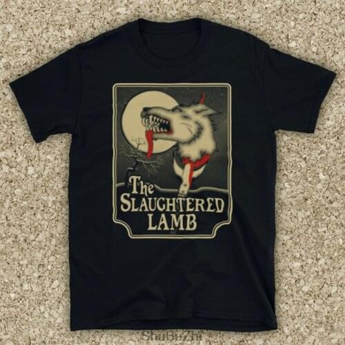 Drop shipping An American Werewolf In London The Slaughtered Lamb Pub Comedy Horror Film Classic Mens T-Shirt cotton o-neck tees