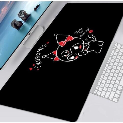 Cute Kuromies Cartoon Mausepad 90x30 Gaming Accessories Non-slip Mouse Pad Gamer XXL Kawaii Keyboard Mat Tapis De Souris Deskmat
