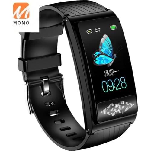 Monitoring Blood Pressure ECG Height Finder Heart Rate Heartbeat Smart Bracelet Sports Health Mens Watch Measuring Instrument