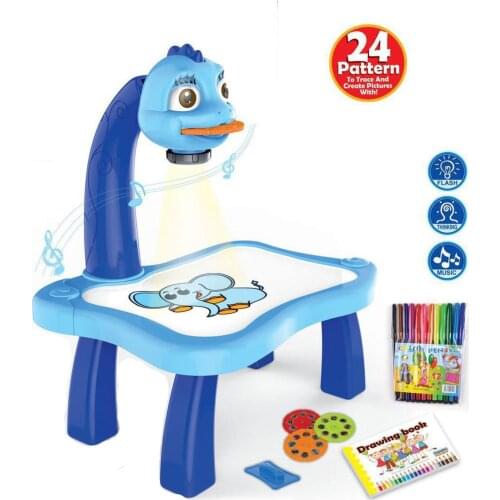 Led Projection Arts Drawing Table Toy Kids Painting Board Art and Craft Projector Educational Learning Toys for Children