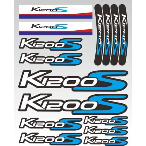 Motorcycle Reflective Sticker Body Waterproof Body Fuel Tank Tail Box Decals Stickers Kit Set For BMW K1200S k1200s With LOGO