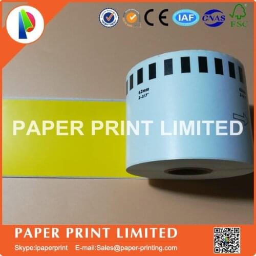 10 Refill Rolls Compatible dk22205 DK-22205 yellow color Label also supply other orange,pink,red,blue,green color label