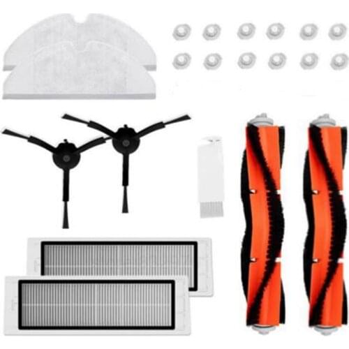 AD-for Roborock S55 E35 S6 Robot Vacuum Part Black Side Brush and Cover Xiaomi Filter or Roborock Washable Filter